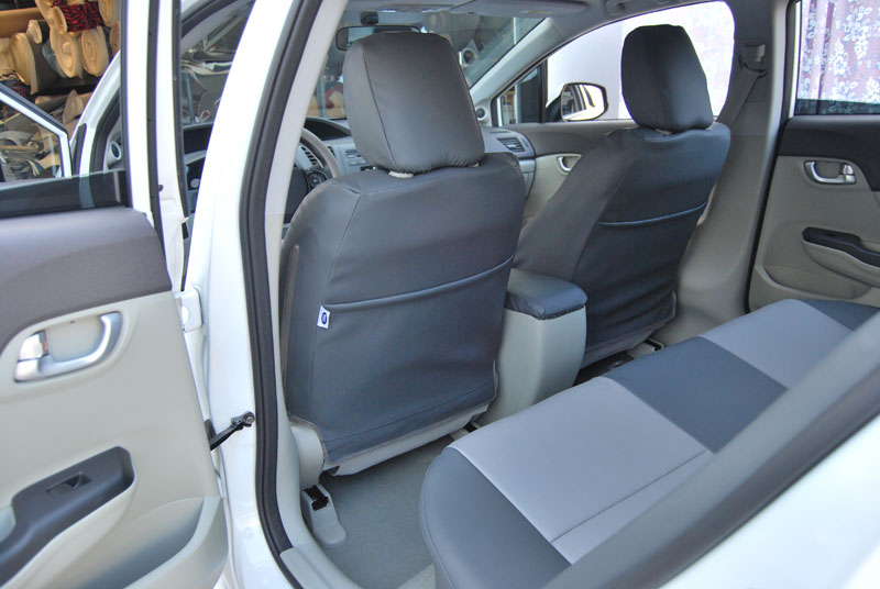 HONDA CIVIC SEDAN 20122014 LEATHERLIKE CUSTOM SEAT COVER eBay