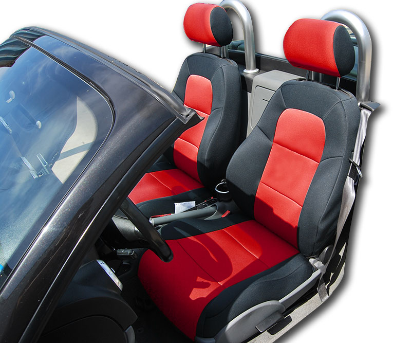AUDI TT BLACK/RED IGGEE S.LEATHER CUSTOM FIT FRONT SEAT COVER eBay