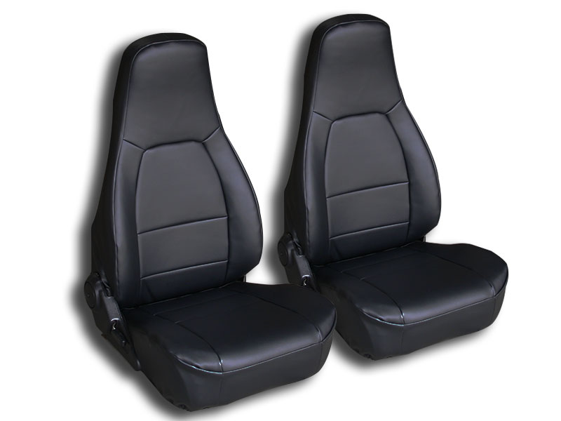 MAZDA MIATA 19902000 BLACK IGGEE S.LEATHER CUSTOM FIT FRONT SEAT COVER