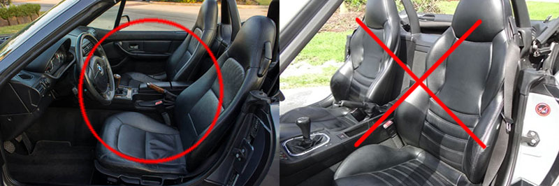 Bmw z3 black leather seats #5
