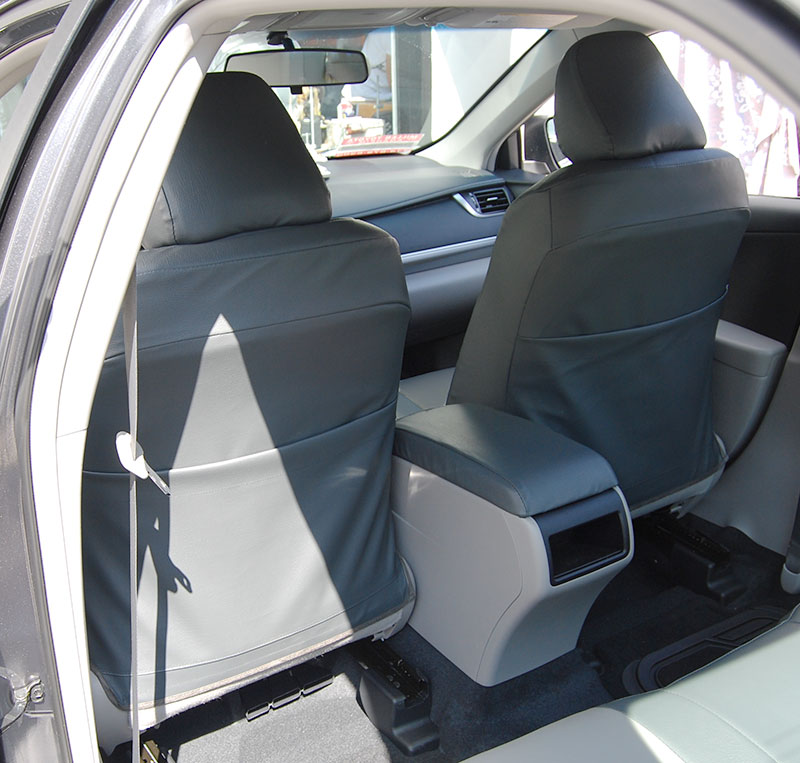 TOYOTA CAMRY 20122016 CHARCOAL LEATHERLIKE CUSTOM FIT FRONT SEAT COVER