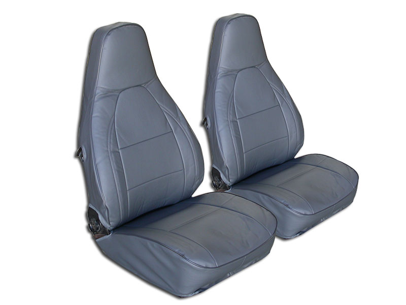 PORSCHE 911 924 944 968 1976-1984 CHARCOAL S.LEATHER CUSTOM FIT SEAT ...